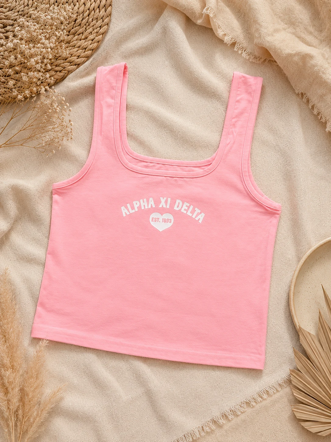 Alpha Xi Delta cropped tank apparel